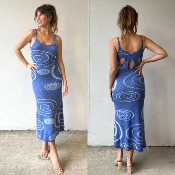 House of Sunny Dresses & Skirts - House of Sunny The Galaxy Hockney Dress Klein Blue